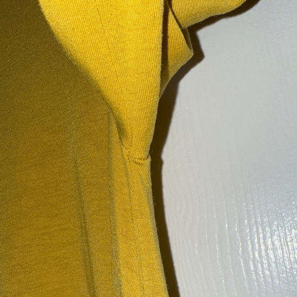 LuLaRoe Maurine Ruffle Flowy Midi Dress Size Extra Small Business Casual Golden - Picture 6 of 9